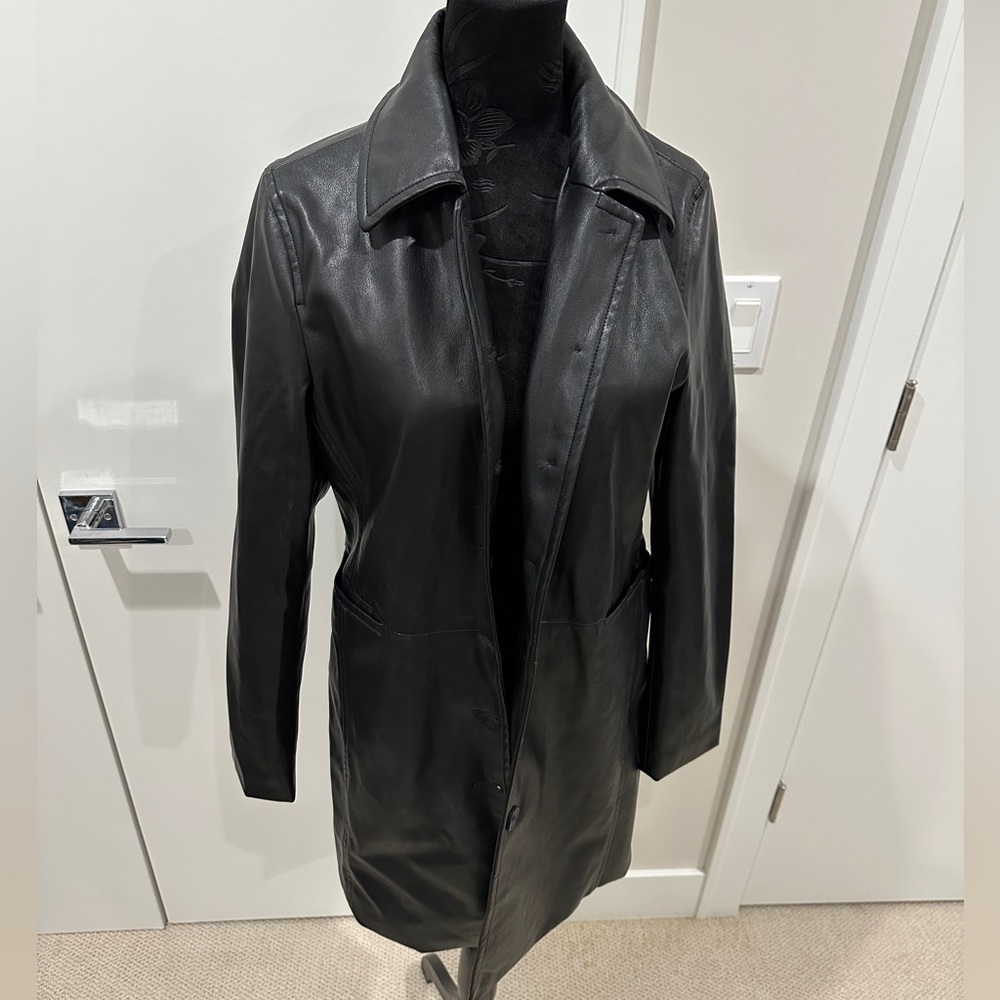 NWT Blank NYC Faux Leather Shacket in Size Small